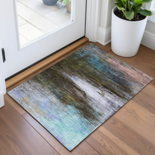 Piper Looms Chantille Abstract ACN2016 Brown Machine Washable Area Rug Scatter Lifestyle Image Feature