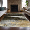 Piper Looms Chantille Abstract ACN2016 Chocolate Machine Washable Area Rug Lifestyle Image Feature