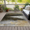Piper Looms Chantille Abstract ACN2016 Chocolate Machine Washable Area Rug Outdoor Lifestyle Image Feature