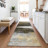 Piper Looms Chantille Abstract ACN2016 Chocolate Machine Washable Area Rug Runner Lifestyle Image Feature