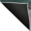 Piper Looms Chantille Abstract ACN2016 Green Machine Washable Area Rug Backing Image