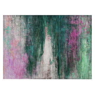 Piper Looms Chantille Abstract ACN2016 Green Machine Washable Area Rug Scatter Main Image