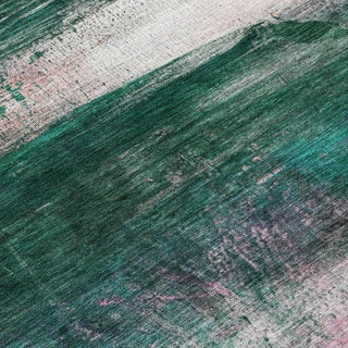 Piper Looms Chantille Abstract ACN2016 Green Machine Washable Area Rug Swatch Image