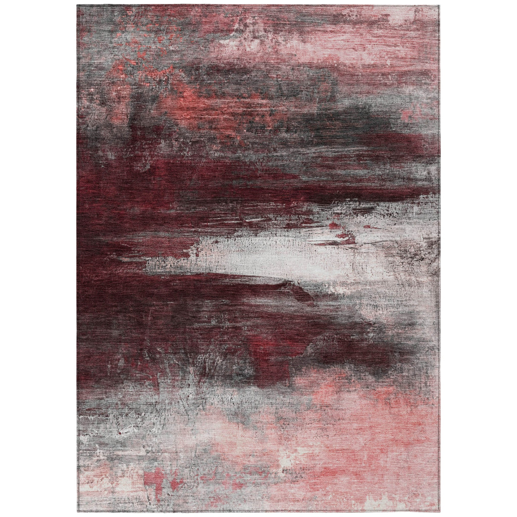 Piper Looms Chantille Abstract ACN2016 Merlot Machine Washable Area Rug main image