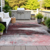 Piper Looms Chantille Abstract ACN2016 Merlot Machine Washable Area Rug Outdoor Lifestyle Image Feature