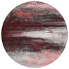 Piper Looms Chantille Abstract ACN2016 Merlot Machine Washable Area Rug Round Main Image
