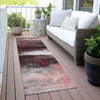 Piper Looms Chantille Abstract ACN2016 Merlot Machine Washable Area Rug Runner Outdoor Lifestyle Image Feature