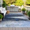 Piper Looms Chantille Abstract ACN2016 Navy Machine Washable Area Rug Outdoor Lifestyle Image Feature