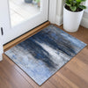 Piper Looms Chantille Abstract ACN2016 Navy Machine Washable Area Rug Scatter Lifestyle Image Feature