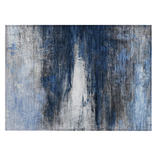 Piper Looms Chantille Abstract ACN2016 Navy Machine Washable Area Rug Scatter Main Image
