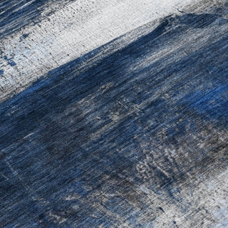 Piper Looms Chantille Abstract ACN2016 Navy Machine Washable Area Rug Swatch Image