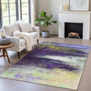 Piper Looms Chantille Abstract ACN2016 Purple Machine Washable Area Rug Lifestyle Image Feature