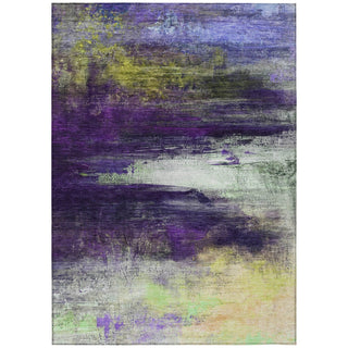 Piper Looms Chantille Abstract ACN2016 Purple Machine Washable Area Rug main image