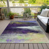 Piper Looms Chantille Abstract ACN2016 Purple Machine Washable Area Rug Outdoor Lifestyle Image Feature