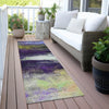 Piper Looms Chantille Abstract ACN2016 Purple Machine Washable Area Rug Runner Outdoor Lifestyle Image Feature