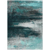 Piper Looms Chantille Abstract ACN2016 Teal Machine Washable Area Rug main image