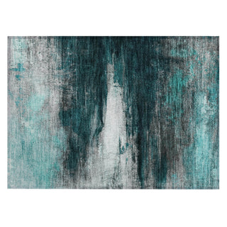Piper Looms Chantille Abstract ACN2016 Teal Machine Washable Area Rug Scatter Main Image