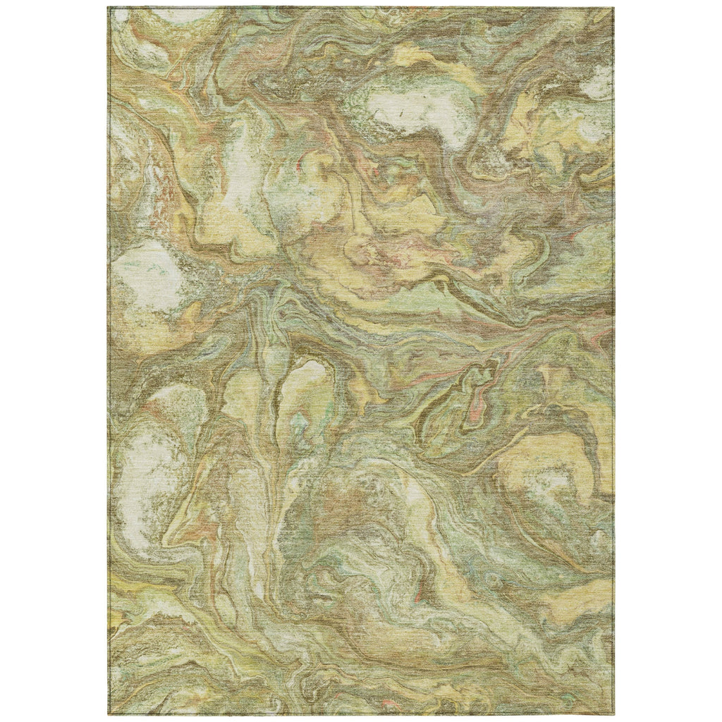 Piper Looms Chantille Abstract ACN2017 Gold Machine Washable Area Rug main image