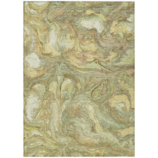Piper Looms Chantille Abstract ACN2017 Gold Machine Washable Area Rug main image
