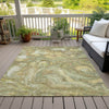 Piper Looms Chantille Abstract ACN2017 Gold Machine Washable Area Rug Outdoor Lifestyle Image Feature