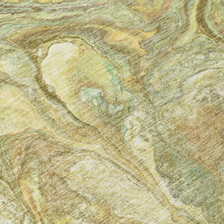 Piper Looms Chantille Abstract ACN2017 Gold Machine Washable Area Rug Swatch Image