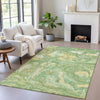 Piper Looms Chantille Abstract ACN2017 Green Machine Washable Area Rug Lifestyle Image Feature