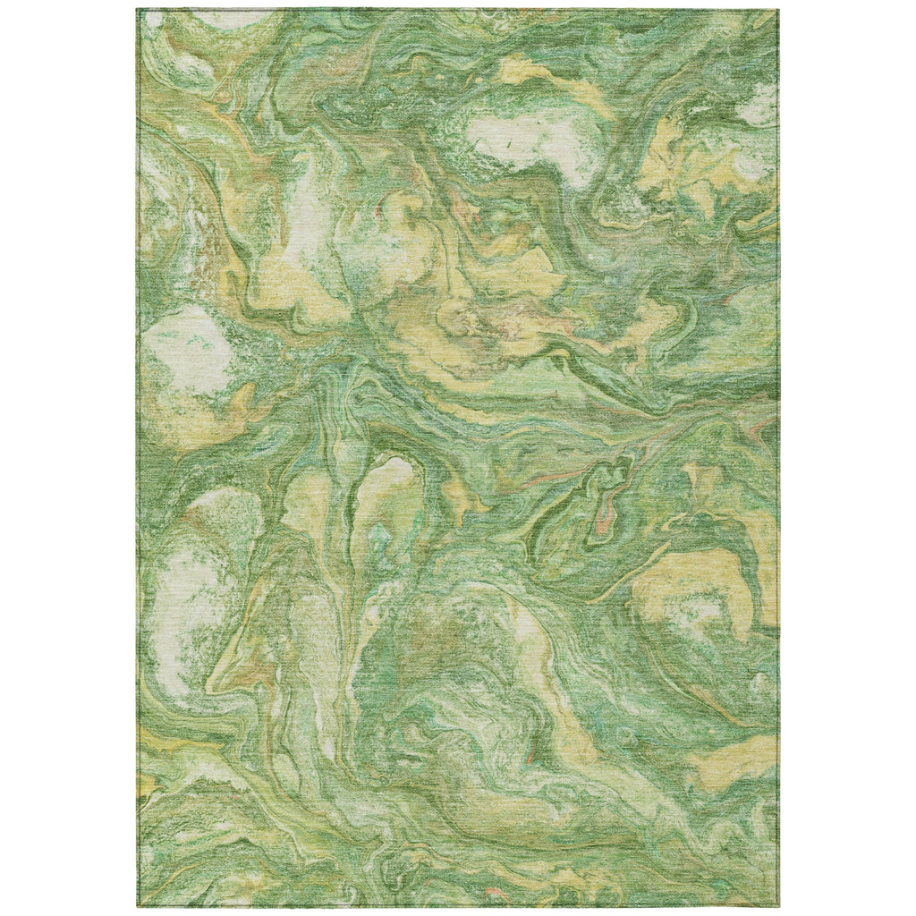 Piper Looms Chantille Abstract ACN2017 Green Machine Washable Area Rug main image