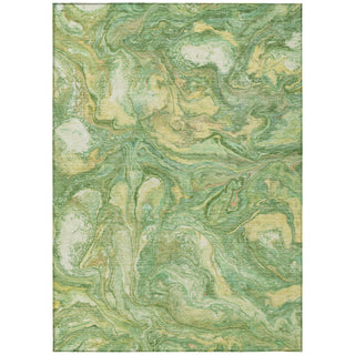 Piper Looms Chantille Abstract ACN2017 Green Machine Washable Area Rug main image