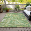 Piper Looms Chantille Abstract ACN2017 Green Machine Washable Area Rug Outdoor Lifestyle Image Feature