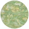 Piper Looms Chantille Abstract ACN2017 Green Machine Washable Area Rug Round Main Image