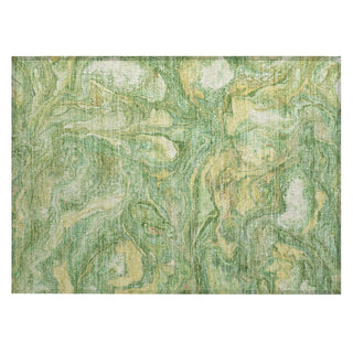 Piper Looms Chantille Abstract ACN2017 Green Machine Washable Area Rug Scatter Main Image