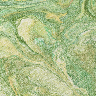 Piper Looms Chantille Abstract ACN2017 Green Machine Washable Area Rug Swatch Image