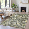 Piper Looms Chantille Abstract ACN2017 Pewter Machine Washable Area Rug Lifestyle Image Feature