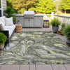Piper Looms Chantille Abstract ACN2017 Pewter Machine Washable Area Rug Outdoor Lifestyle Image Feature