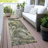 Piper Looms Chantille Abstract ACN2017 Pewter Machine Washable Area Rug Runner Outdoor Lifestyle Image Feature