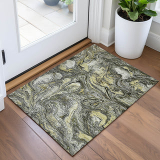Piper Looms Chantille Abstract ACN2017 Pewter Machine Washable Area Rug Scatter Lifestyle Image Feature