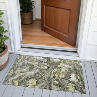 Piper Looms Chantille Abstract ACN2017 Pewter Machine Washable Area Rug Scatter Outdoor Lifestyle Image Feature