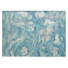 Piper Looms Chantille Abstract ACN2017 Teal Machine Washable Area Rug Scatter Main Image