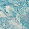 Piper Looms Chantille Abstract ACN2017 Teal Machine Washable Area Rug Swatch Image
