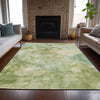 Piper Looms Chantille Abstract ACN2018 Aloe Machine Washable Area Rug Lifestyle Image Feature