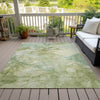 Piper Looms Chantille Abstract ACN2018 Aloe Machine Washable Area Rug Outdoor Lifestyle Image Feature