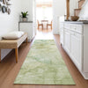 Piper Looms Chantille Abstract ACN2018 Aloe Machine Washable Area Rug Runner Lifestyle Image Feature