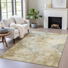 Piper Looms Chantille Abstract ACN2018 Beige Machine Washable Area Rug Lifestyle Image Feature