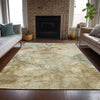 Piper Looms Chantille Abstract ACN2018 Beige Machine Washable Area Rug Lifestyle Image Feature