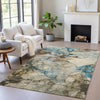 Piper Looms Chantille Abstract ACN2018 Brown Machine Washable Area Rug Lifestyle Image Feature