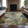 Piper Looms Chantille Abstract ACN2018 Brown Machine Washable Area Rug Lifestyle Image Feature