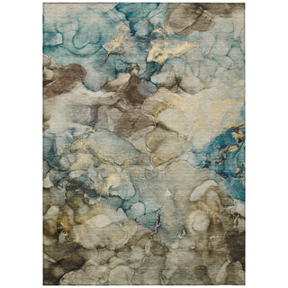 Piper Looms Chantille Abstract ACN2018 Brown Machine Washable Area Rug main image