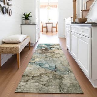 Piper Looms Chantille Abstract ACN2018 Brown Machine Washable Area Rug Runner Lifestyle Image Feature