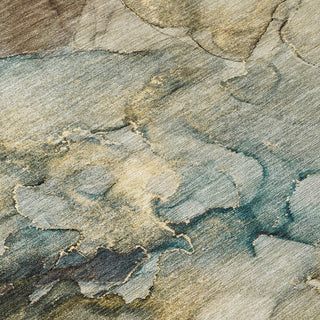 Piper Looms Chantille Abstract ACN2018 Brown Machine Washable Area Rug Swatch Image