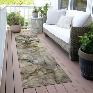 Piper Looms Chantille Abstract ACN2018 Pewter Machine Washable Area Rug Runner Outdoor Lifestyle Image Feature